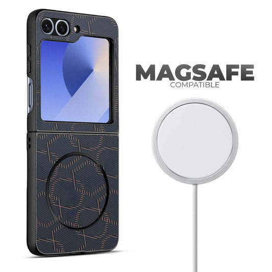 Flexible TPU Back Cover for Samsung Z Flip 6 with MagSafe Support & Unique Printed Designs
