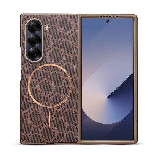 Flexible TPU Back Cover for Samsung Z Fold 6 with MagSafe Support & Unique Printed Designs
