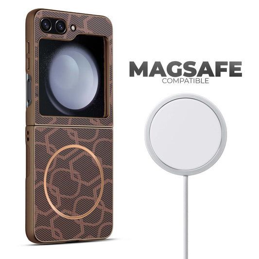 Flexible TPU Back Cover for Samsung Z Flip 5 with MagSafe Support & Unique Printed Designs