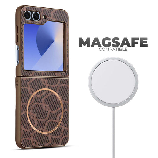 Flexible TPU Back Cover for Samsung Z Flip 6 with MagSafe Support & Unique Printed Designs