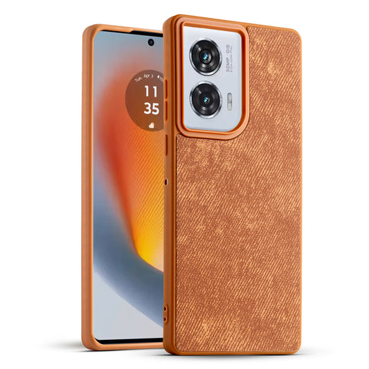 Classic Denim Finish Back Case for Motorola Moto G96 5G