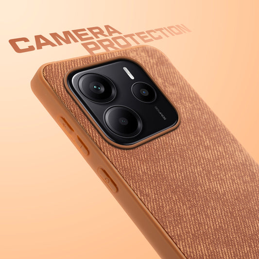 Classic Denim Finish Back Case for Redmi Note 14 SE 5G with Raised Camera Edges & Micro-Fiber Lining