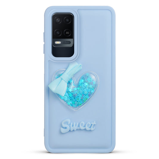 Bow Heart Cute Phone Back Cover for Oppo A54 4G