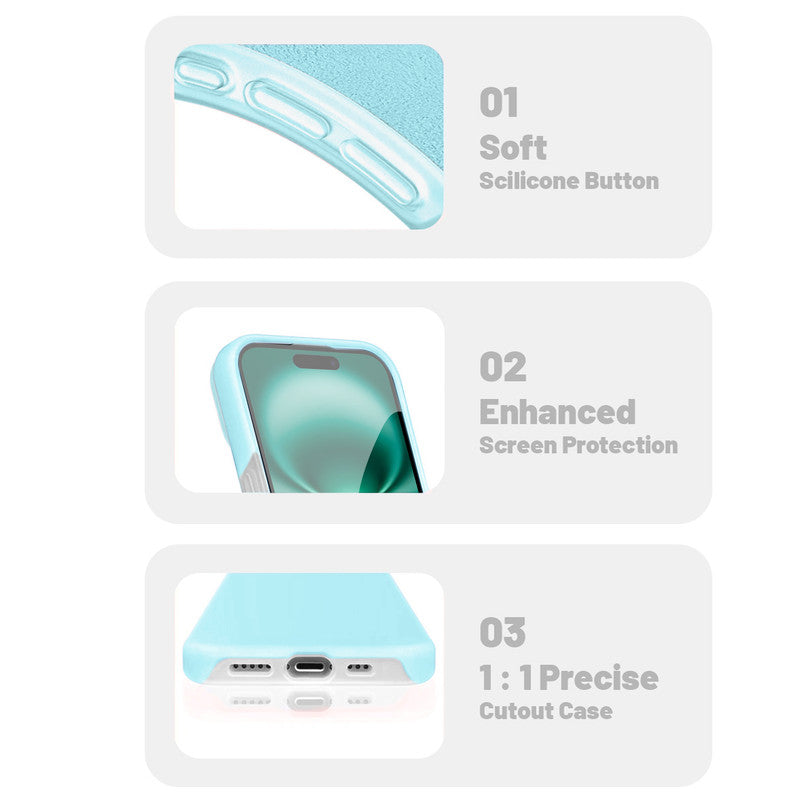 Smooth Touch Soft Silicone Back Case for Apple iPhone 16 Plus with Camera Protection for a Sleek and Stylish Look