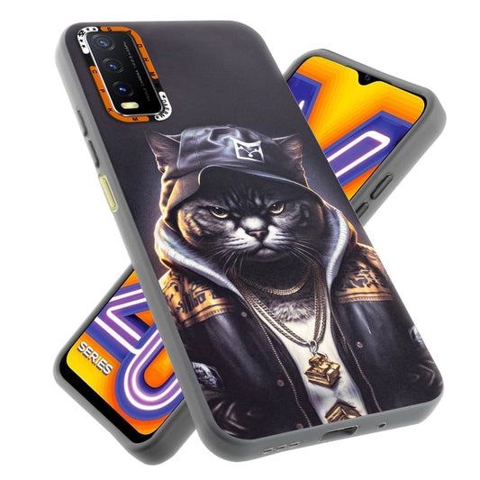 Dark Elegant Wild Creatures Printed Back Cases For Vivo Y20