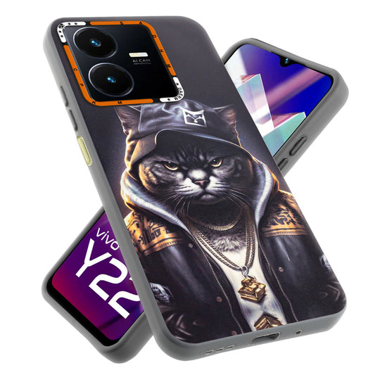 Dark Elegant Wild Creatures Printed Back Cases For Vivo Y22