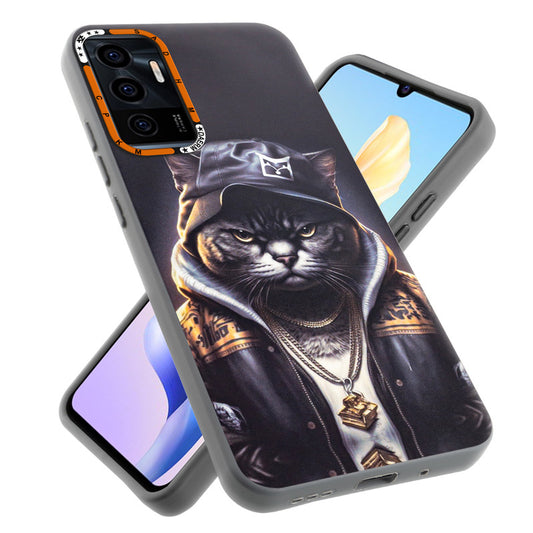 Dark Elegant Wild Creatures Printed Back Cases For Vivo V23E 5G
