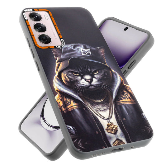Dark Elegant Wild Creatures Printed Back Cases For Oppo Reno 12 5G