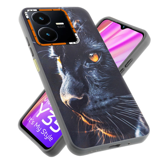 Dark Elegant Wild Creatures Printed Back Cases For Vivo Y35 4G
