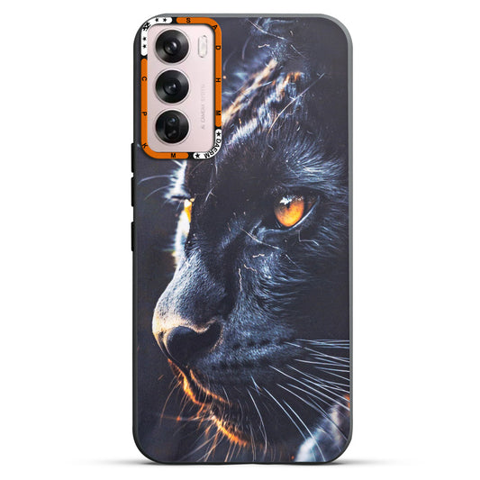 Dark Elegant Wild Creatures Printed Back Cases For Oppo Reno 12 Pro 5G