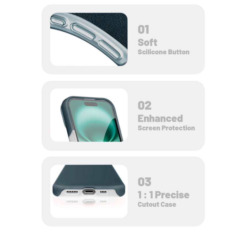 Smooth Touch Soft Silicone Back Case for Apple iPhone 16 Plus with Camera Protection for a Sleek and Stylish Look