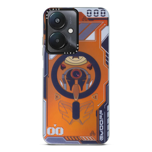 Futuristic Rainbow Effect Circuit Print Hard Back Cover For Redmi 13C 5G