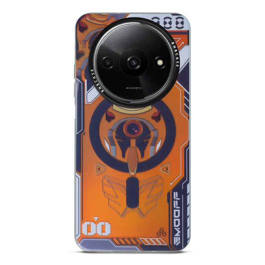 Futuristic Rainbow Effect Circuit Print Hard Back Cover For Redmi A3 2024