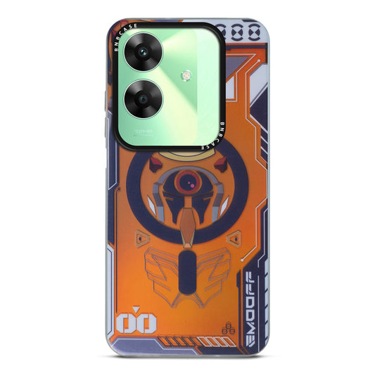 Futuristic Rainbow Effect Circuit Print Hard Back Cover For Realme C61