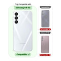 Clear hard back case compatibility guide showing fit for Samsung A16 5G and not compatible with other models
