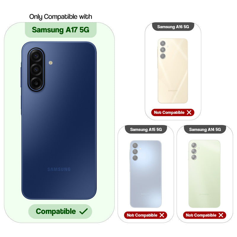 Shockproof Hybrid Transparent Phone Case For Samsung A17 5G with Hard Back and Soft Bumper for Maximum Protection