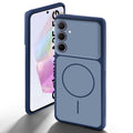 Dual tone silicone Blue back cover for Samsung A35 5G showing camera protection and design
