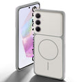 Dual tone silicone White back cover for Samsung A35 5G showing camera protection and design