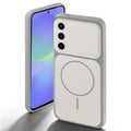 Dual tone silicone White back cover for Samsung A36 5G showing camera protection and design