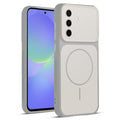Full protective dual tone White silicone case for Samsung A36 5G showing front and back design coverage