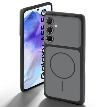 Dual tone silicone Black back cover for Samsung A55 5G showing camera protection and design
