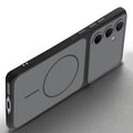 Slim silicone Black phone case for Samsung A55 5G side angle view showing grip texture and precise cutouts