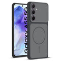 Full protective dual tone Black silicone case for Samsung A55 5G showing front and back design coverage