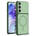 Full protective dual tone Green silicone case for Samsung A55 5G showing front and back design coverage