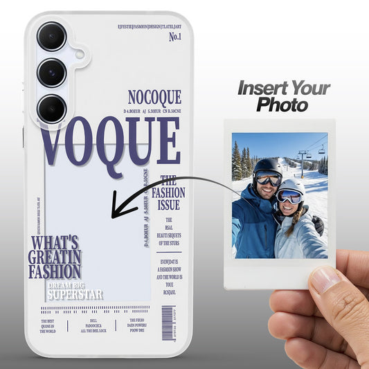 Designer Cover Case with Customizable Transparent Slot for Personalised Photos For Samsung A55 5G