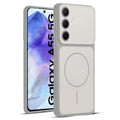 Full protective dual tone White silicone case for Samsung A55 5G showing front and back design coverage