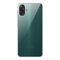 Back view of Samsung F07 showing camera module and clean rear design with protective case