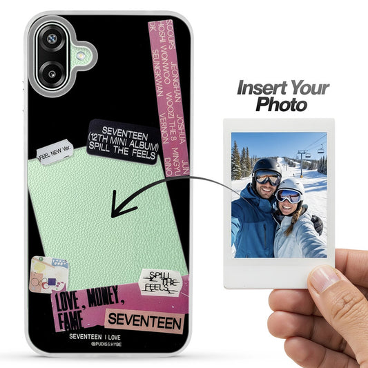 Designer Cover Case with Customizable Transparent Slot for Personalised Photos For Samsung F70e 5G