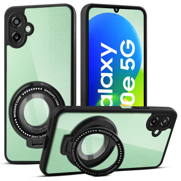 Soft Frame Clear Case Ring Holder Kickstand For Samsung F70e 5G