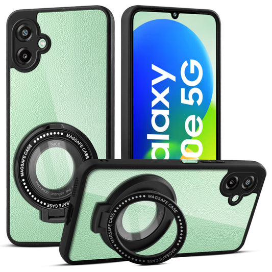Soft Frame Clear Case Ring Holder Kickstand For Samsung F70e 5G
