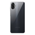 Back view of Samsung M07 showing camera module and clean rear design with protective case