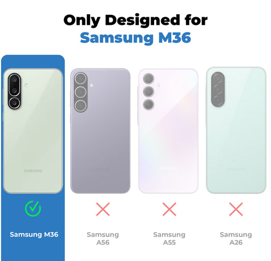 Silicone Grip Clear Case Ring Holder Kickstand For Samsung M36 5G