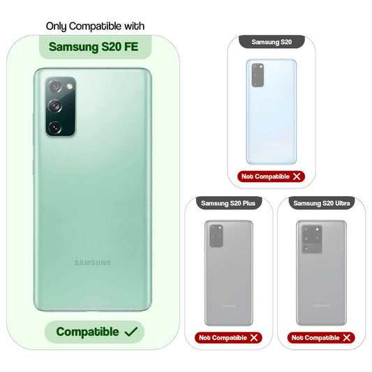 Transparent Back Cover with Silicone Frame Ring Stand Case for Samsung S20 FE 5G