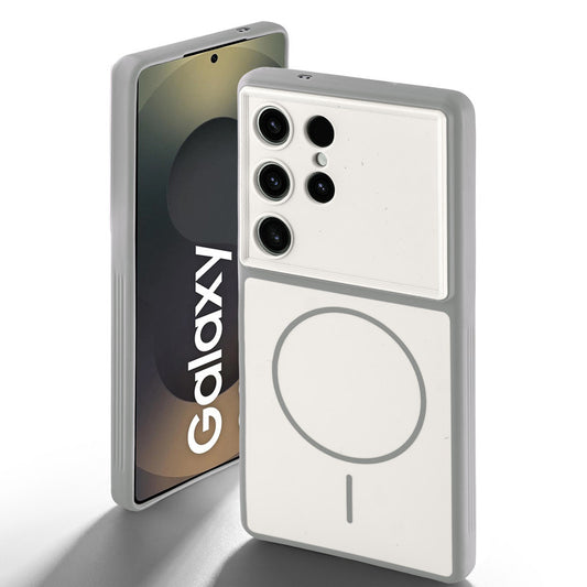 Dual tone silicone White back cover for Samsung S23 Ultra 5G showing camera protection and design