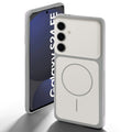Dual tone silicone White back cover for Samsung S24 FE 5G showing camera protection and design