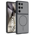 Full protective dual tone Black silicone case for Samsung S24 Ultra 5G showing front and back design coverage