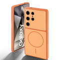 Dual tone silicone Orange back cover for Samsung S24 Ultra 5G showing camera protection and design