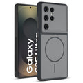 Full protective dual tone Black silicone case for Samsung S25 Ultra 5G showing front and back design coverage