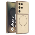 Full protective dual tone Brown silicone case for Samsung S25 Ultra 5G showing front and back design coverage