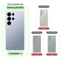 Compatibility comparison image showing Samsung S25 Ultra 5G supported, while other models are not compatible.
