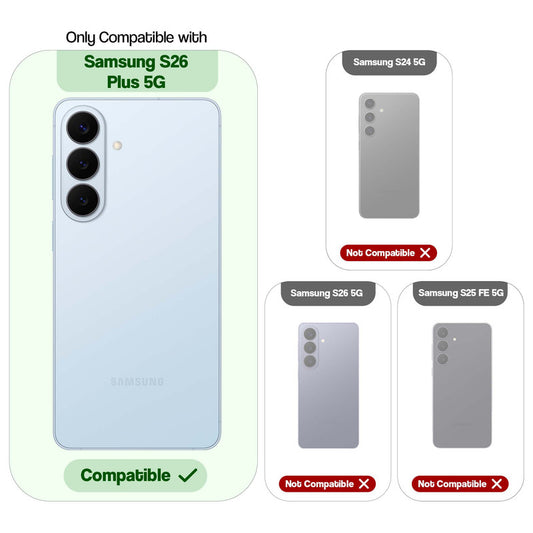Shockproof Hybrid Transparent Phone Case For Samsung S26 Plus 5G with Hard Back and Soft Bumper for Maximum Protection