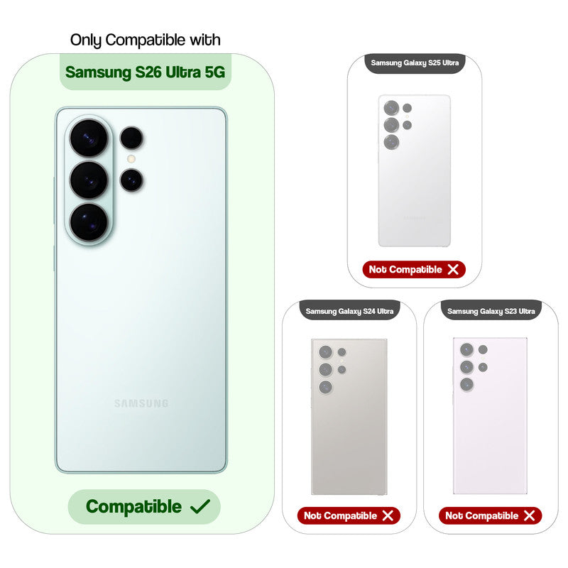 Premium MagSafe Case for Samsung S26 Ultra 5G with Frosted Back, Soft Silicone Edges & Raised Camera Protection