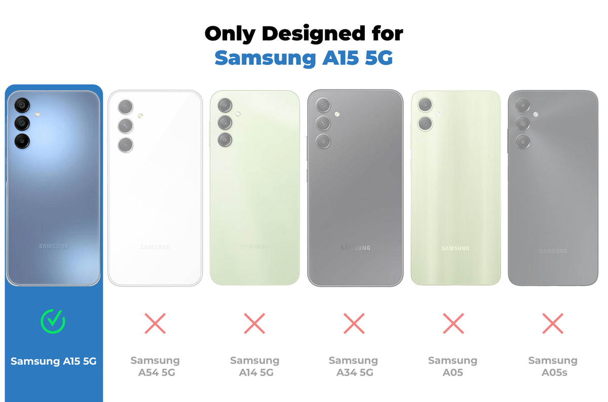 Slim Matte Wireless Charging Support Back Cover for Samsung A15 5G