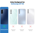 Clear hard back case compatibility guide showing fit for Samsung A17 5G and not compatible with other models