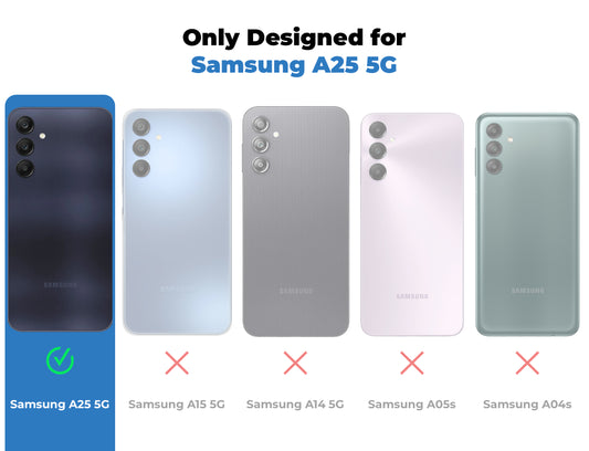 Silicone Frame Transparent Hard Back Cover for Samsung A25 5G
