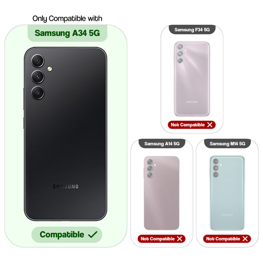 Frosted Sleek Matte With Raised Camera Protection Back Cover Case For Samsung A34 5G